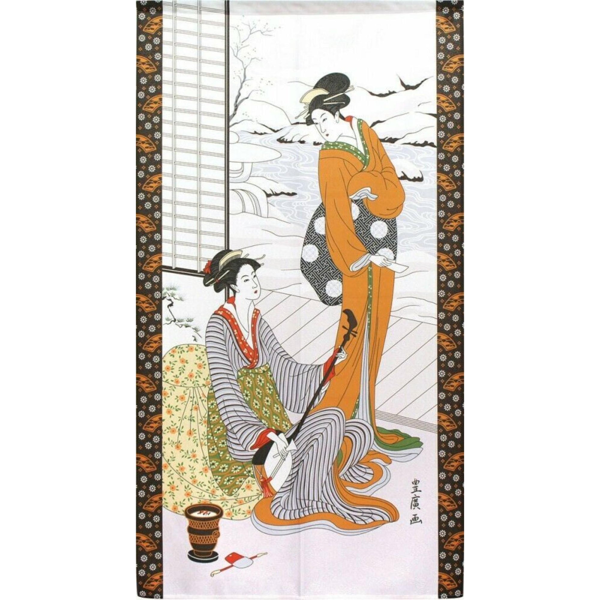 Noren Japanese door curtains SHAMISEN pattern