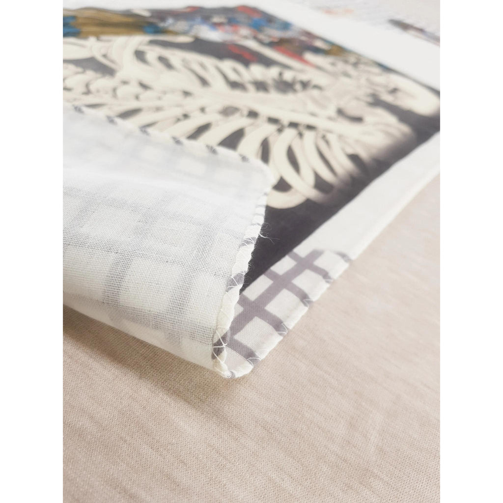 Tenugui serviette japonaise 100% coton imprimé avec reproduction d'estampe Takiyasha Hime et le squelette de l'artiste Utagawa Kuniyoshi