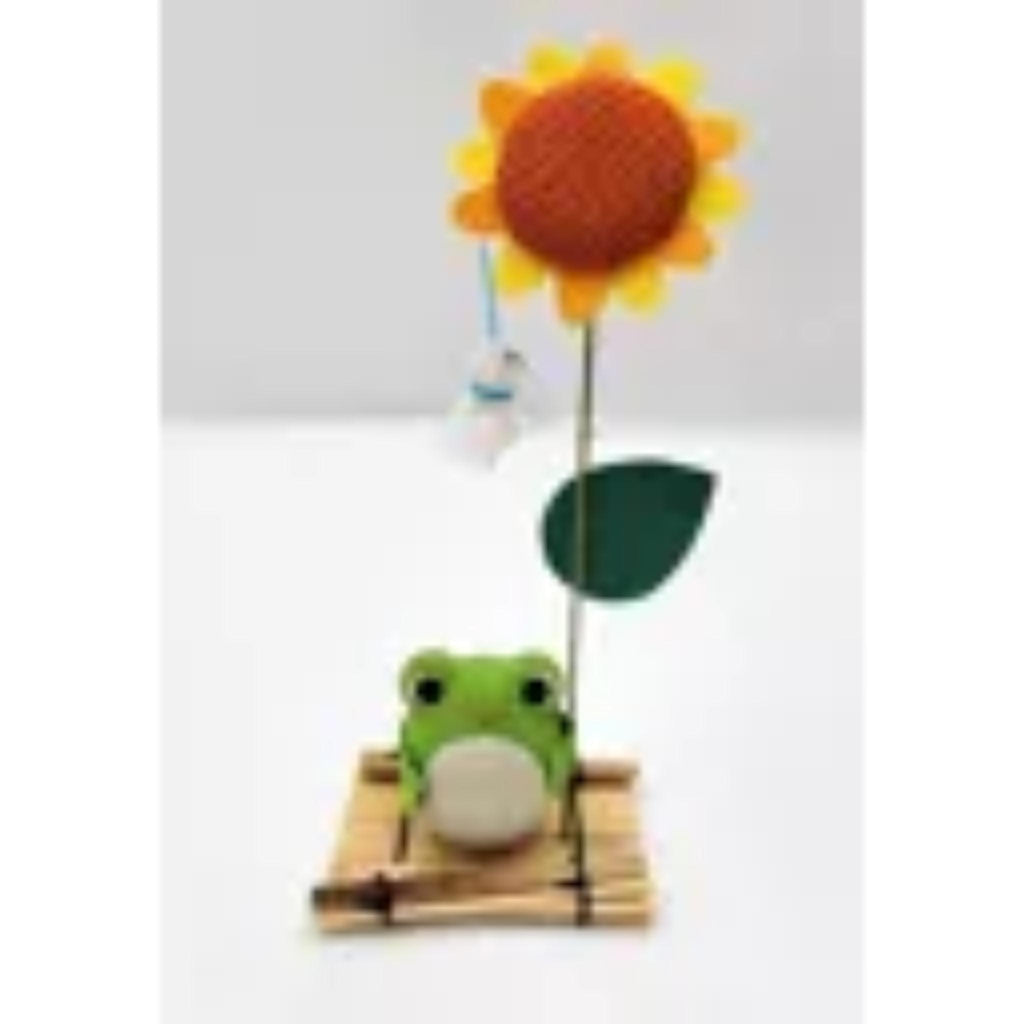 Lucky Animal Figurine in Japanese Fabric and Handmade Bamboo