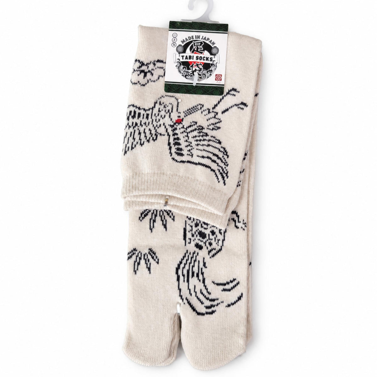 Chaussettes Japonaises Tabi - Grue et Tortue - Taille EU 40 - 45 - Lot de 6 paires