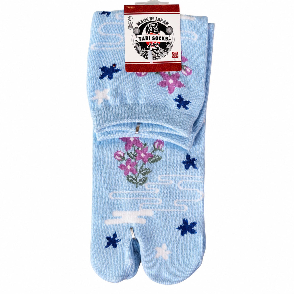 Chaussettes Japonaises Tabi - Fleur Etoilee - Taille EU 34-40 - Lot de 6 paires