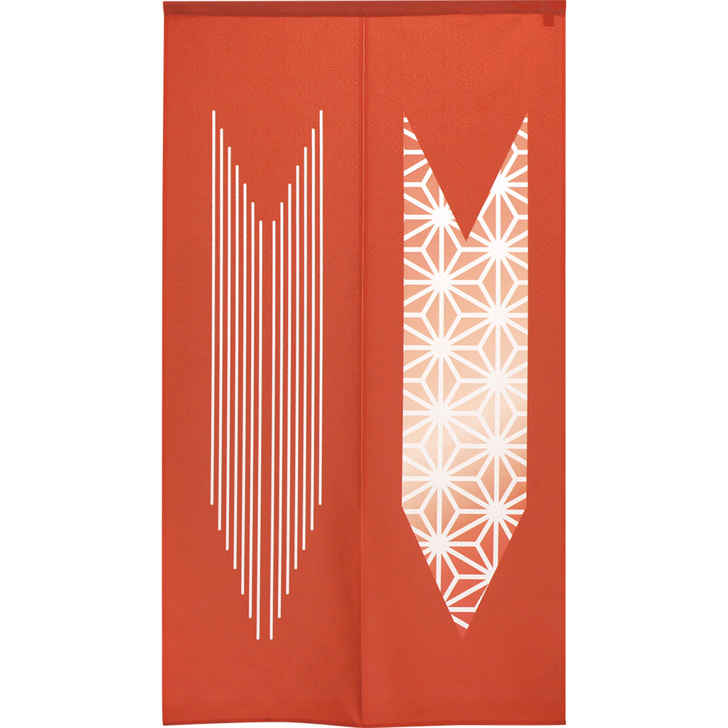 Noren Japanese Curtain - Yako Hemp Leaf
