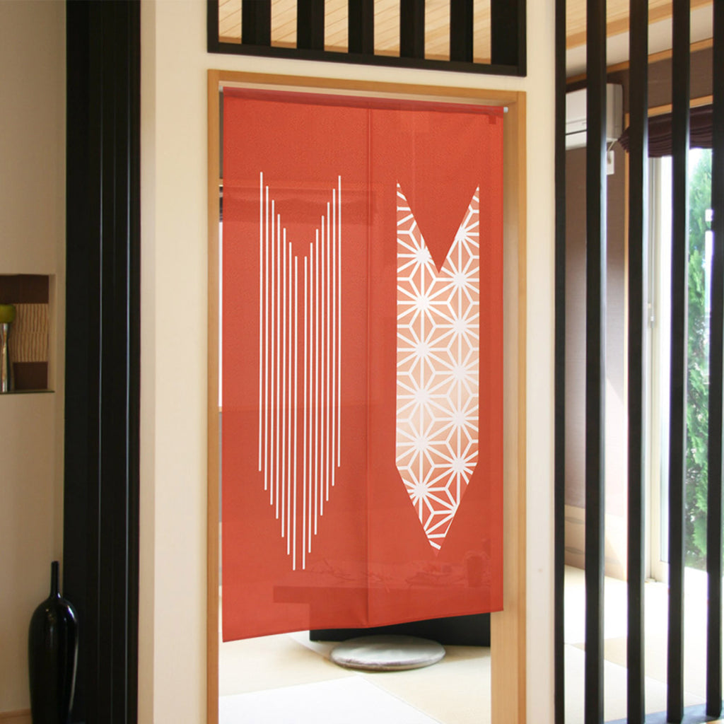 Noren Japanese curtain - Shotake ume and dragon