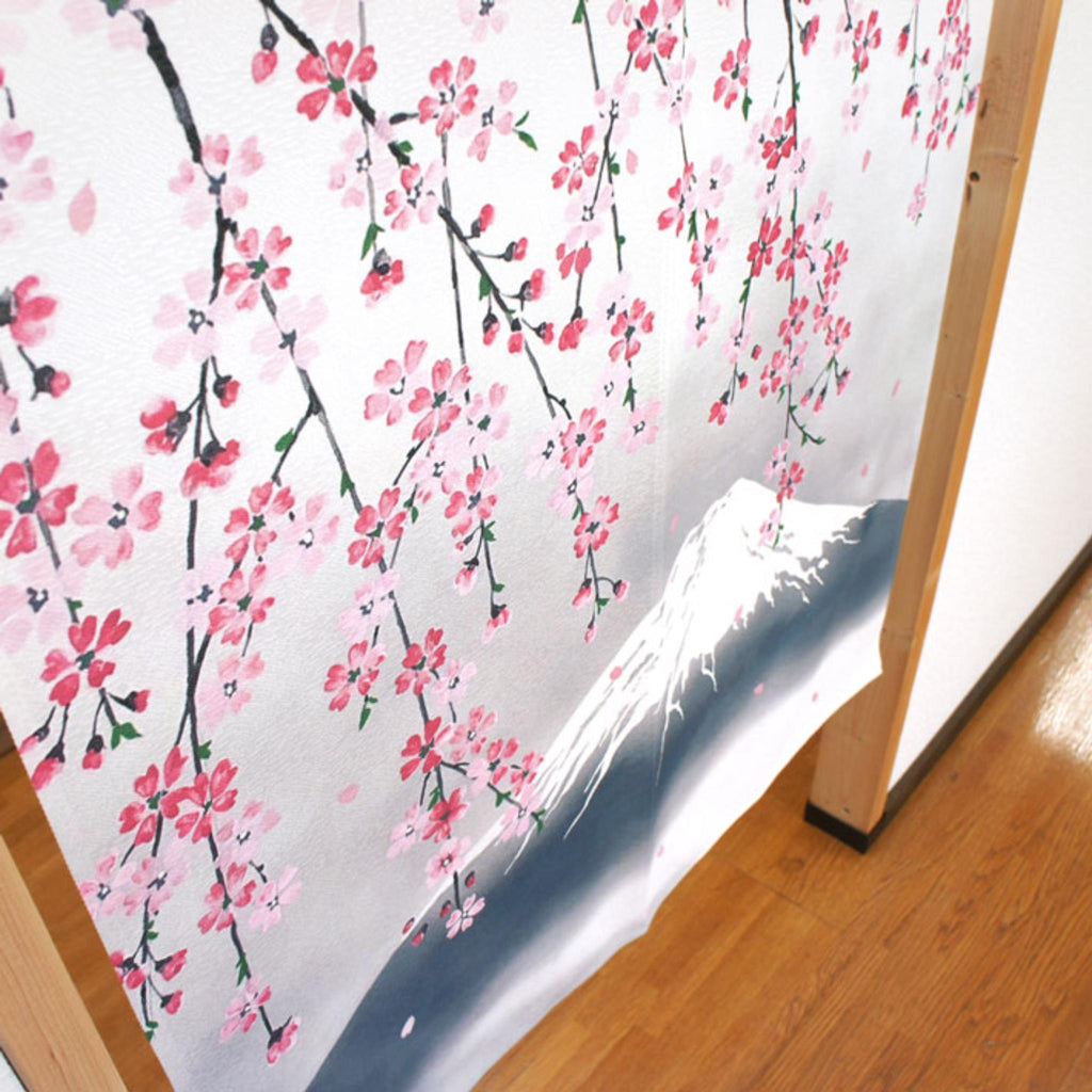 Noren rideau japonais - Sakura et Mont Fuji Lot de 2
