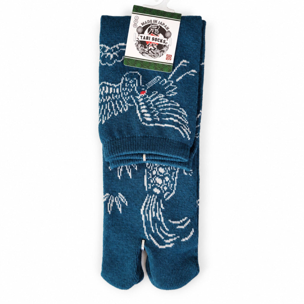 Chaussettes Japonaises Tabi - Grue et Tortue - Taille EU 40 - 45 - Lot de 6 paires