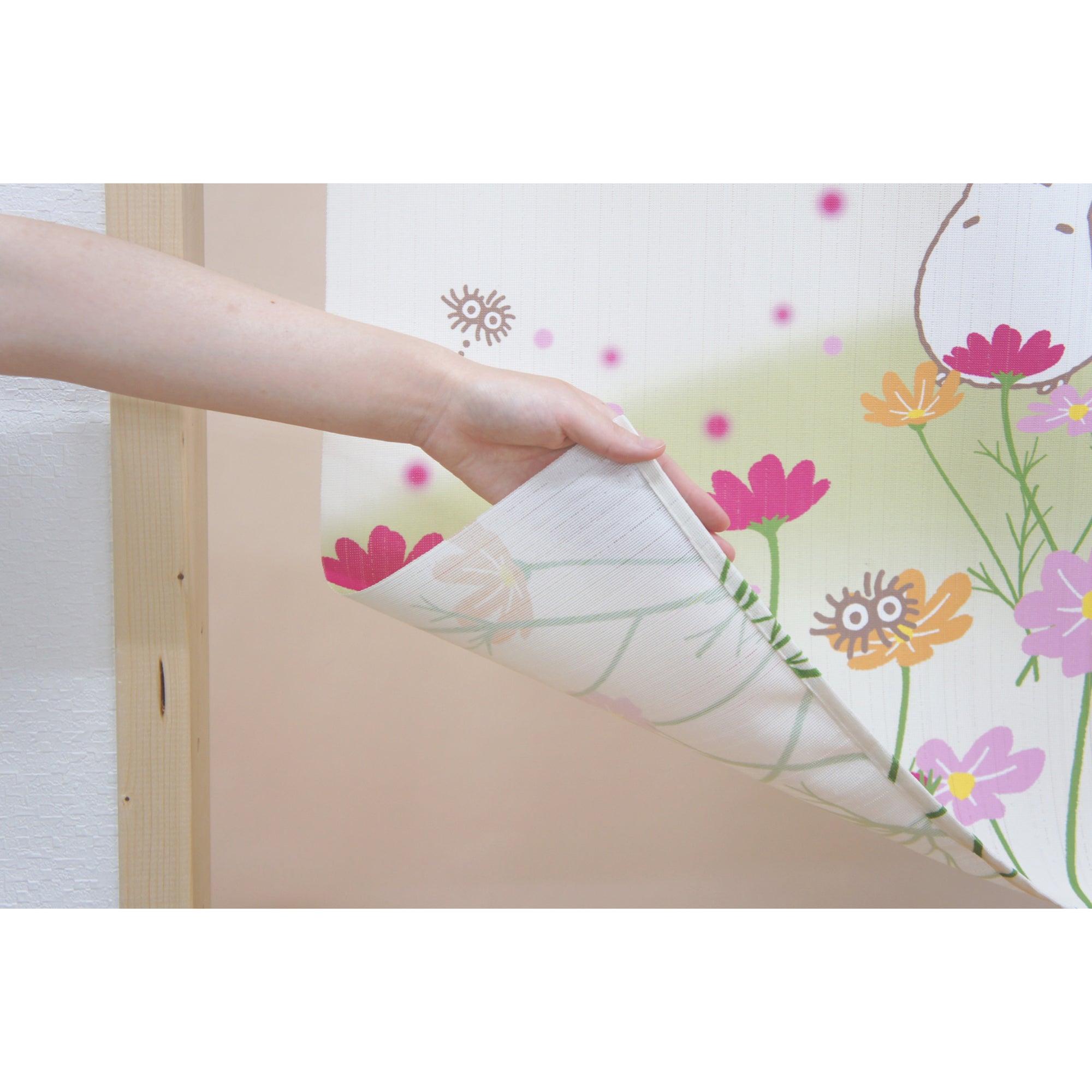 Noren Japanese curtain - Field of daisies