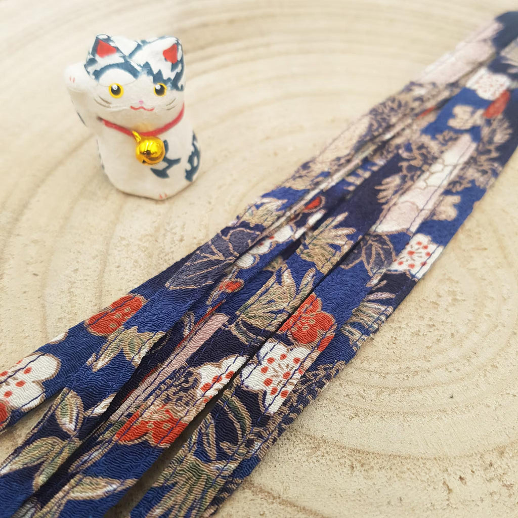 Kimono silk clips in Japanese shibori fabric