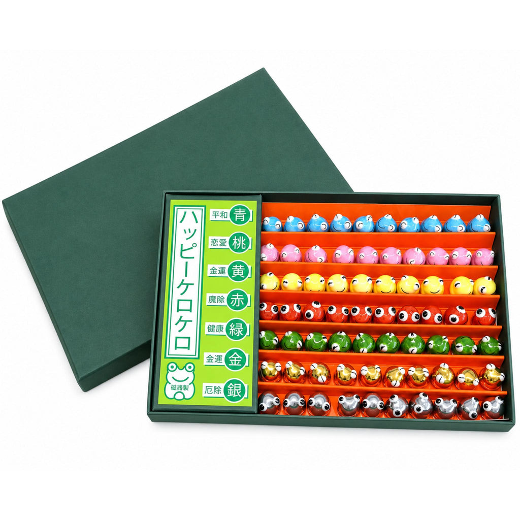 Lot de 70 petits porte-bonheur en céramique – Grenouilles