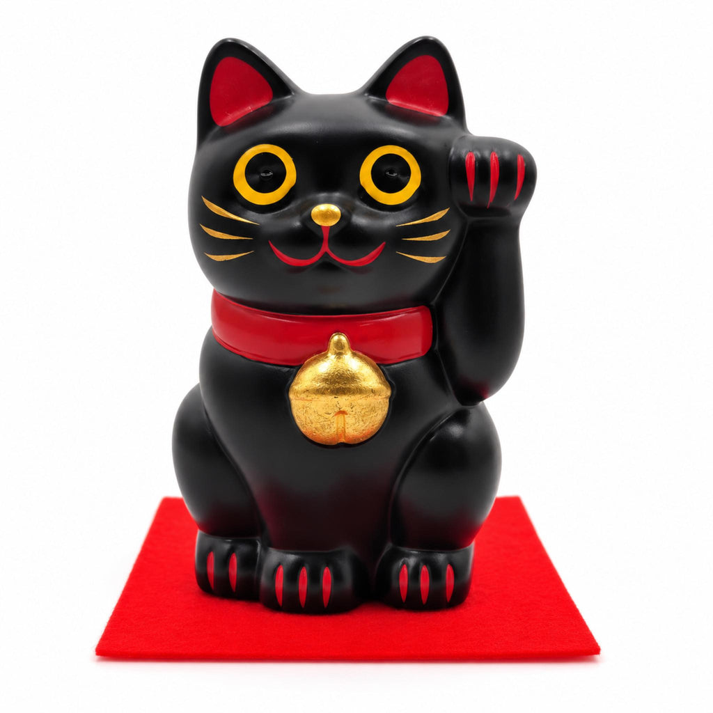 Figurine de maneki-neko en céramique - Lot de 3