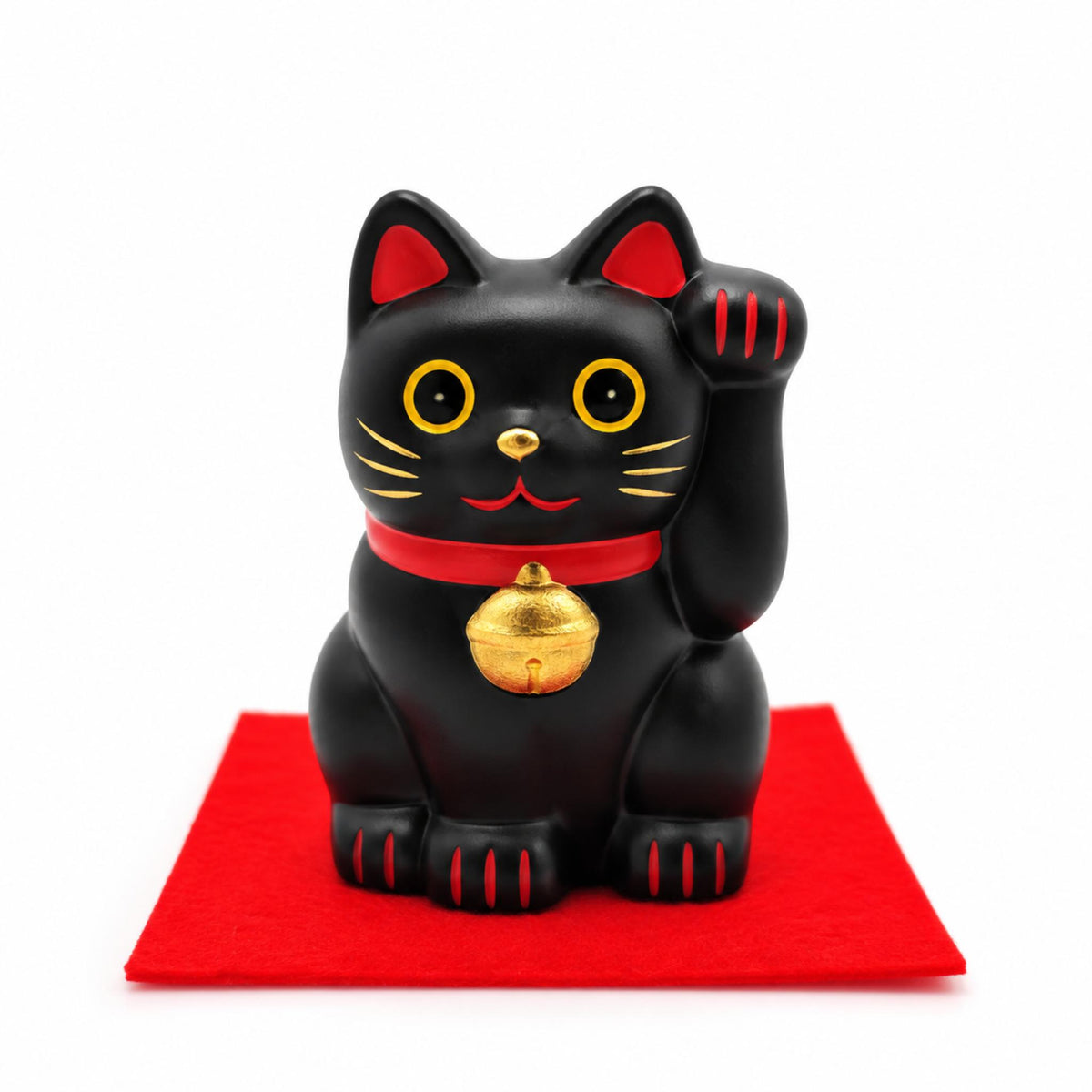 Figurine de maneki-neko en céramique - Lot de 3