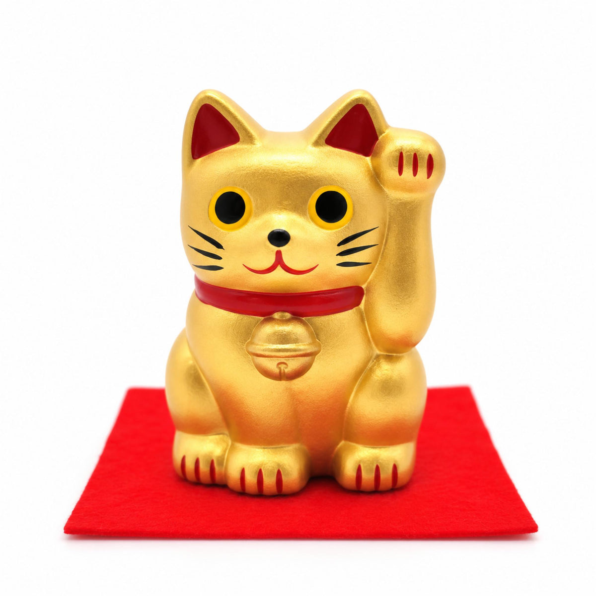Figurine de maneki-neko en céramique - Lot de 3