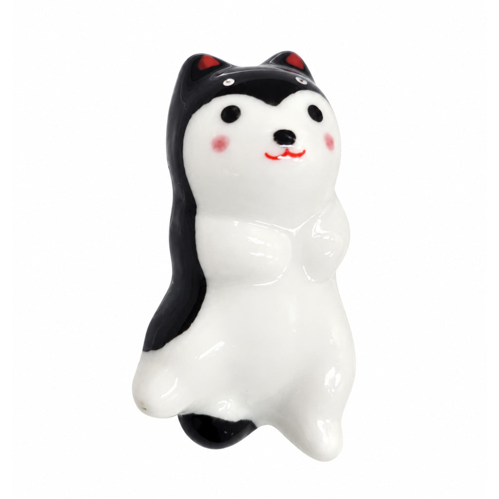 Repose-baguettes Shiba Inu couché en céramique - Lot de 10