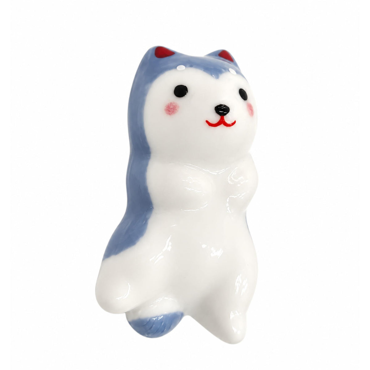 Repose-baguettes Shiba Inu couché en céramique - Lot de 10