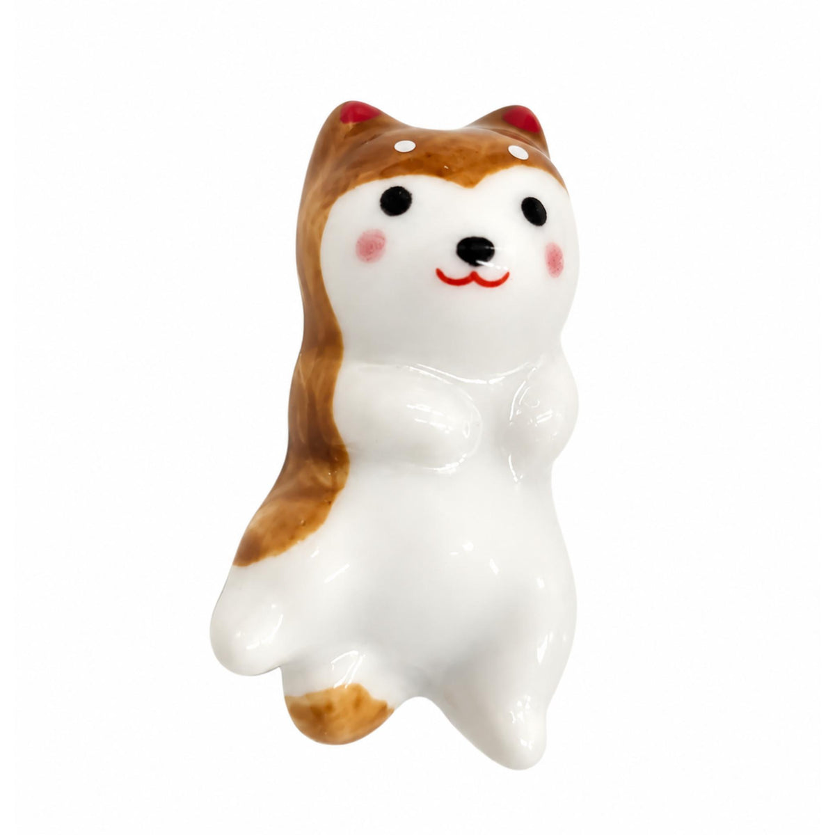 Repose-baguettes Shiba Inu couché en céramique - Lot de 10