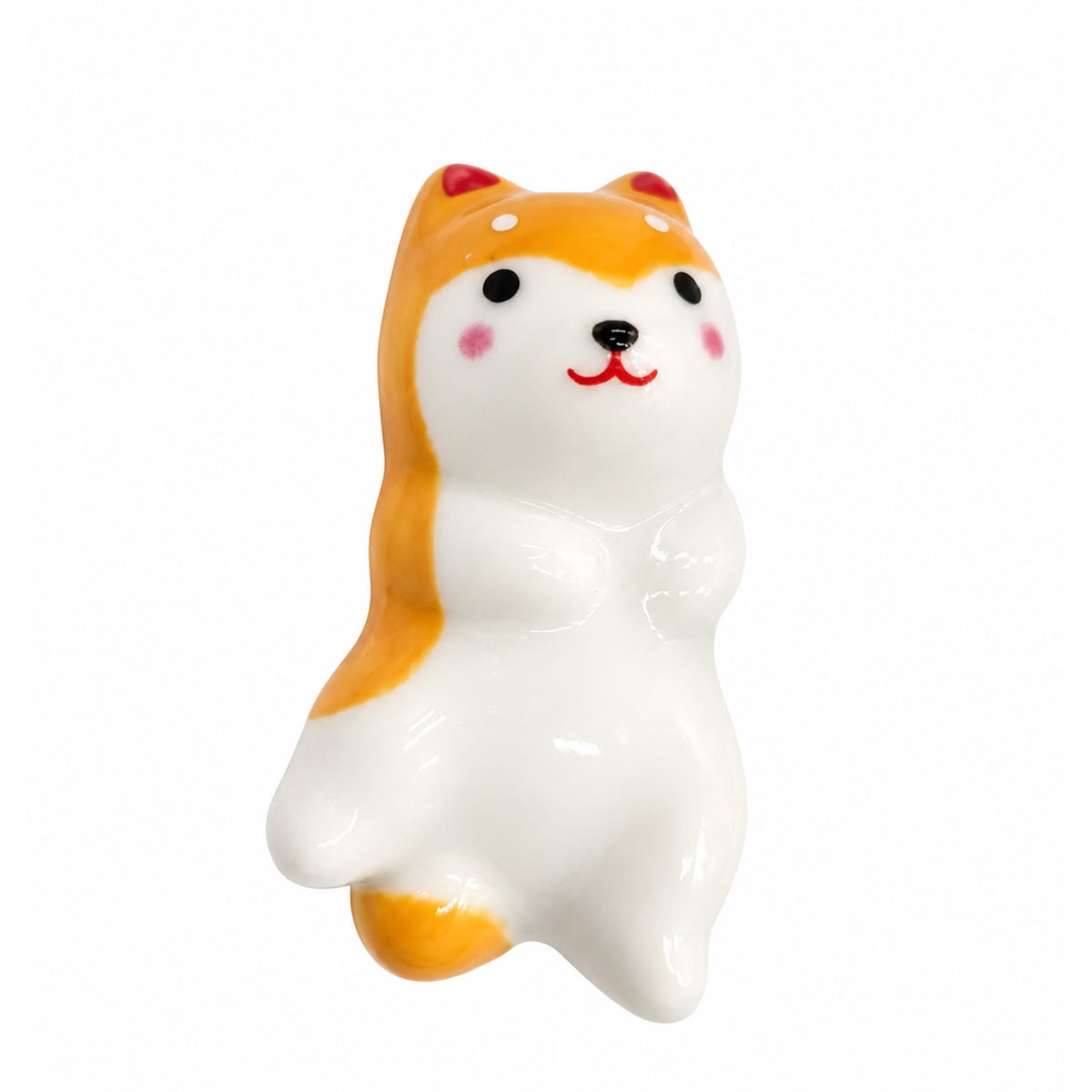Repose-baguettes Shiba Inu couché en céramique - Lot de 10