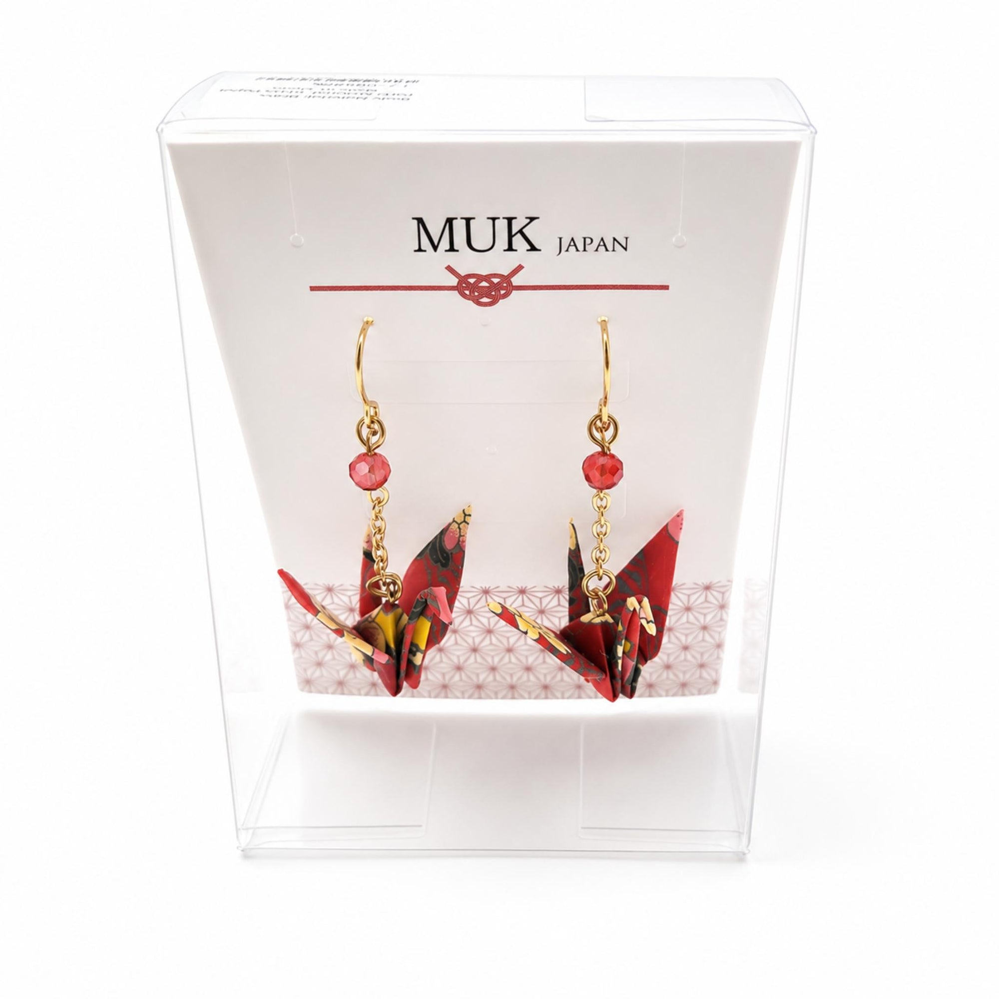 Boucle d'oreille japonaise Origami Tsuru Grue MUK    LOT de 3