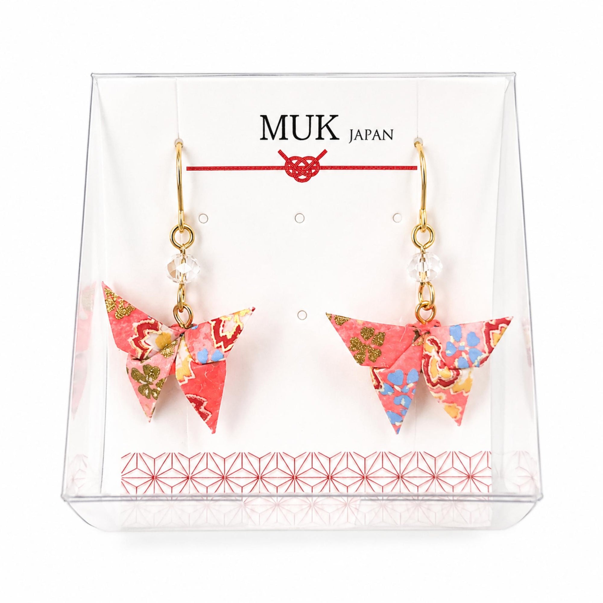 Boucle d'oreille japonaise Origami papillons MUK  Lot de 3