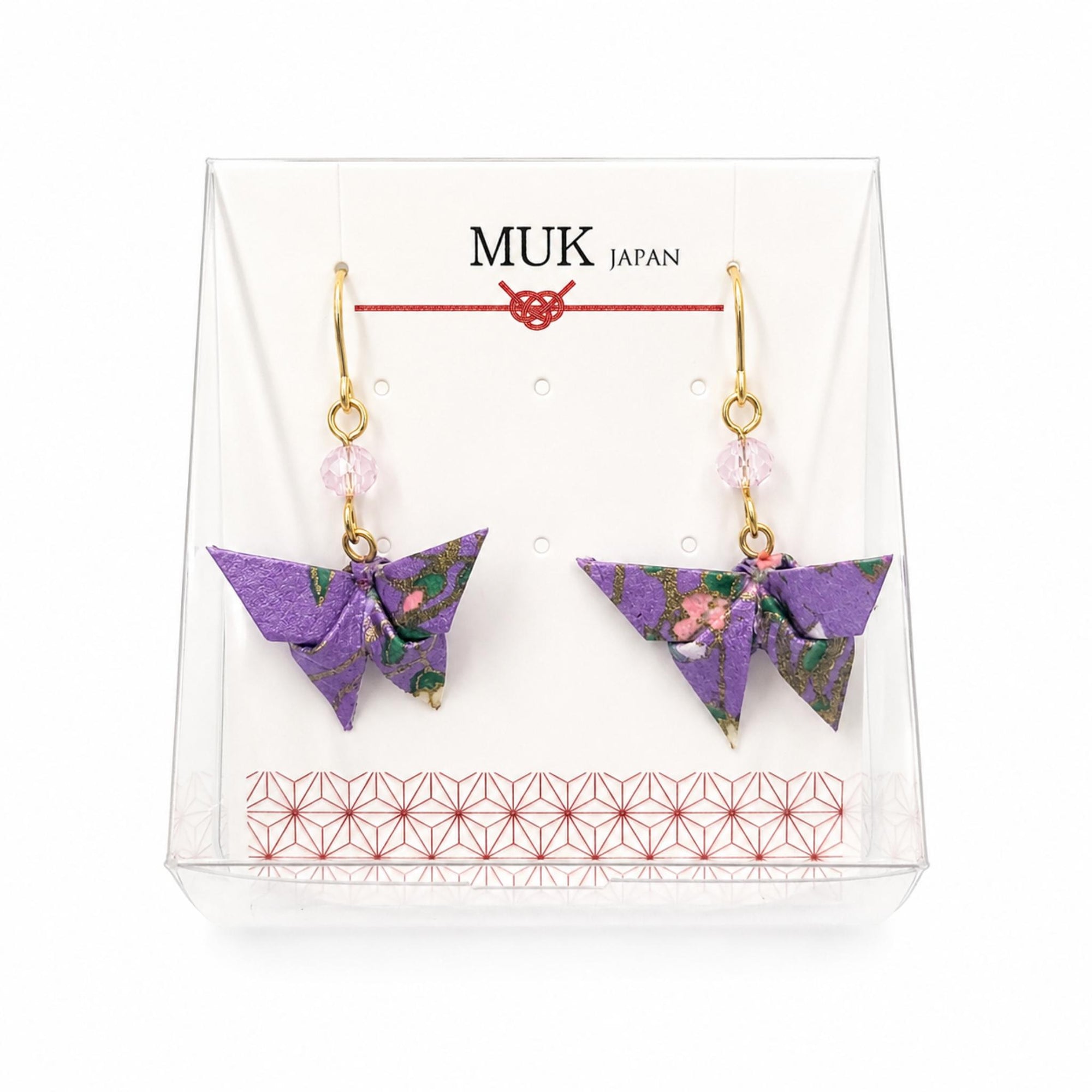 Boucle d'oreille japonaise Origami papillons MUK  Lot de 3