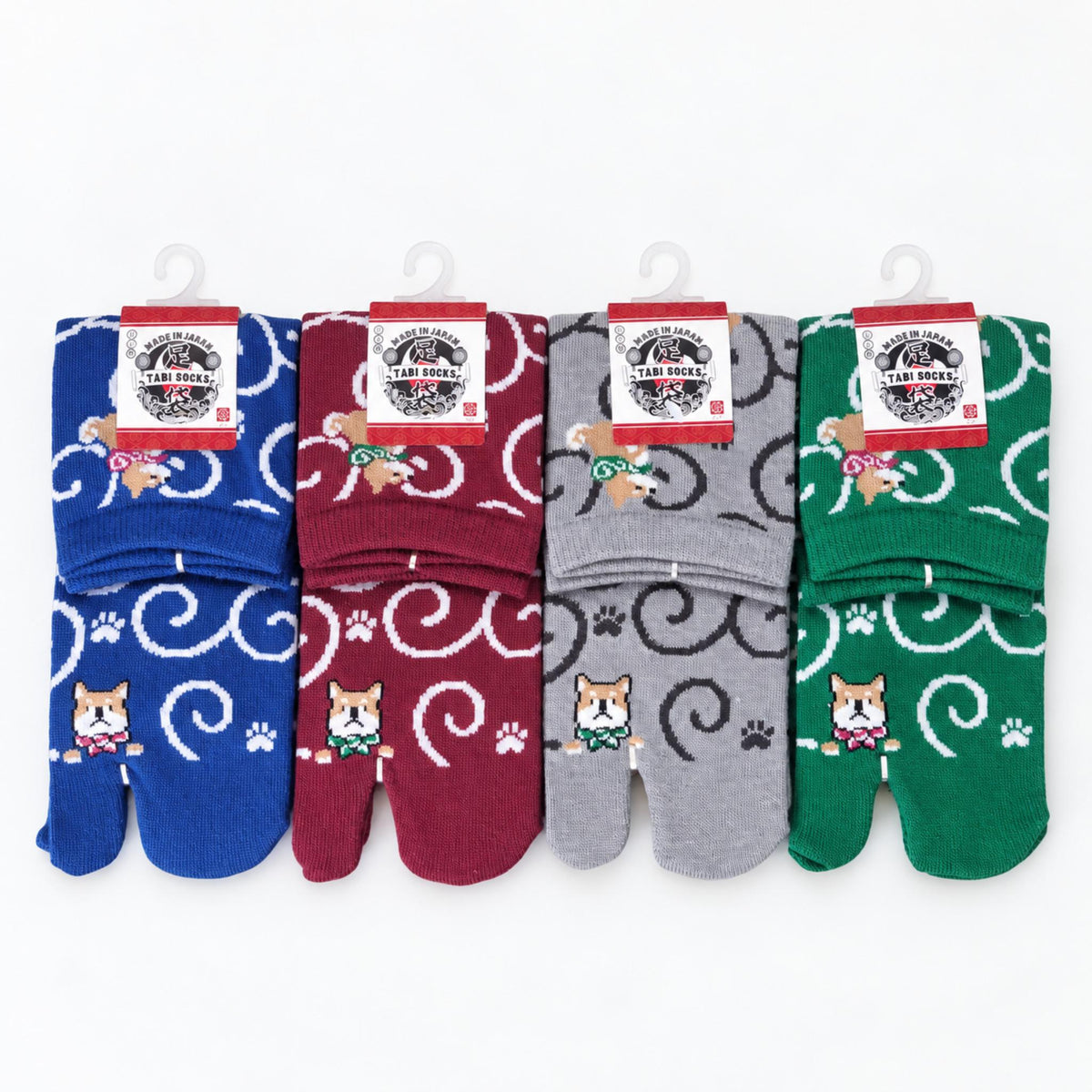 Chaussettes Japonaises Tabi - Karakusa Shiba - Taille EU 34-40 - Lot de 6 paires