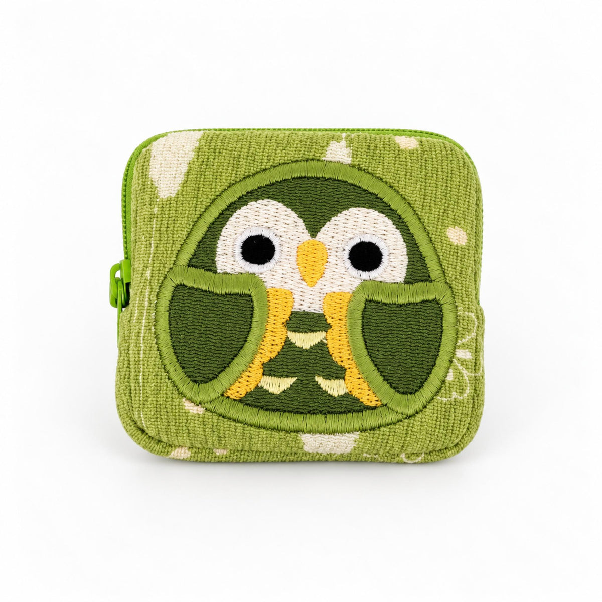 Pochette porte-monnaie Chirimen KAWAII ANIMAL japonaise 100% soie motif: Hibou