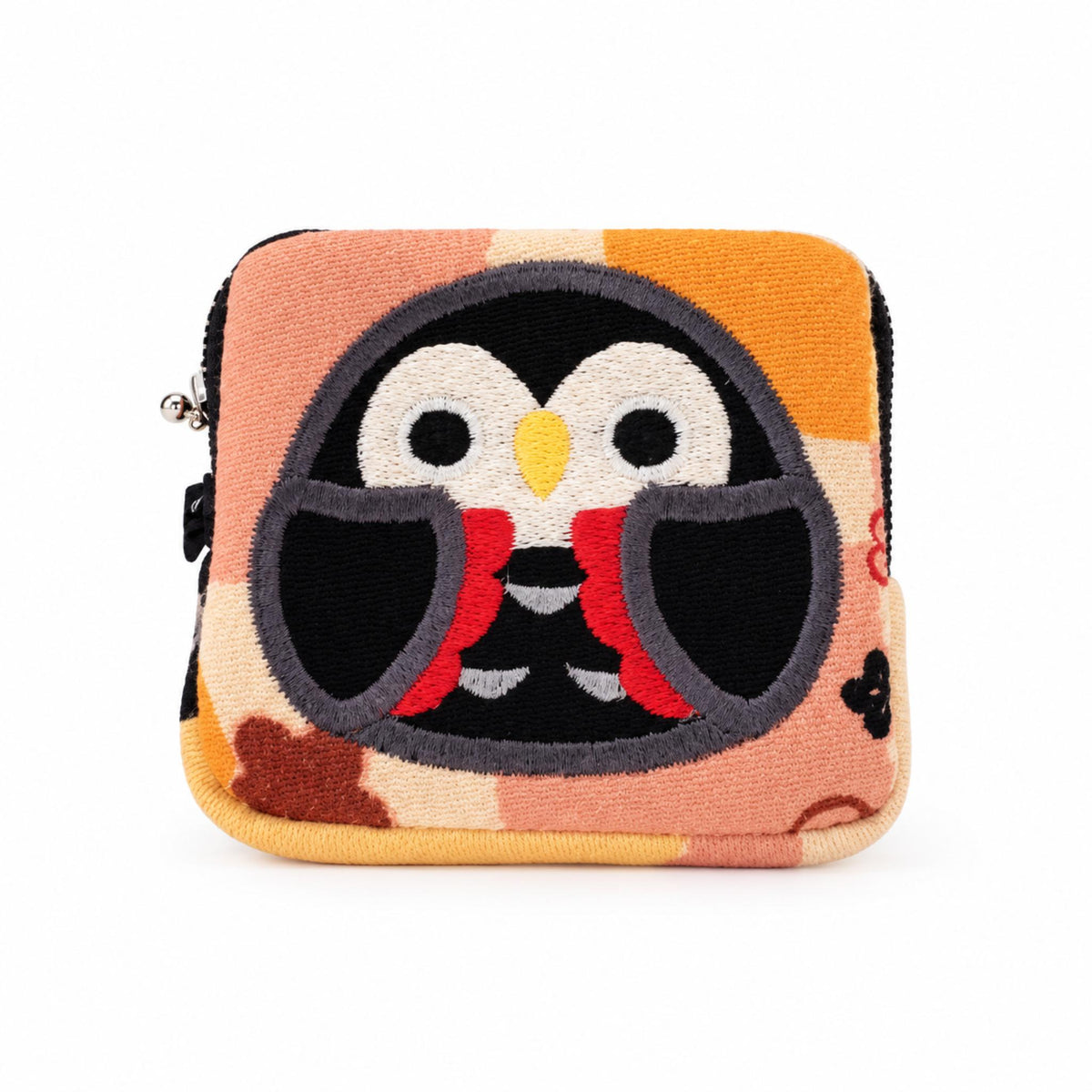 Pochette porte-monnaie Chirimen KAWAII ANIMAL japonaise 100% soie motif: Hibou