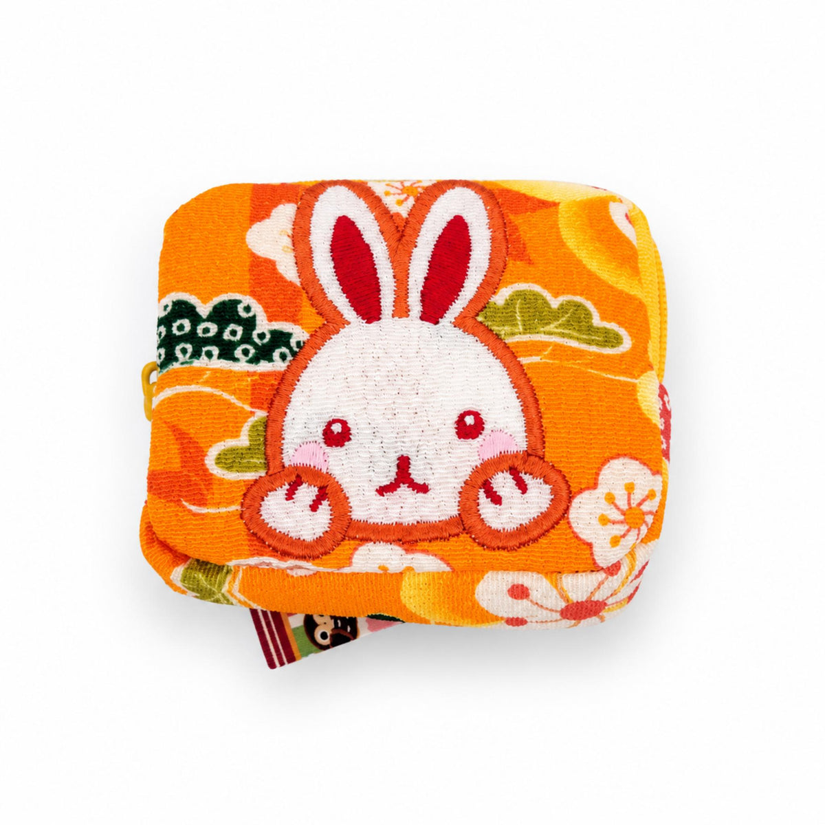 Pochette porte-monnaie Chirimen KAWAII ANIMAL japonaise 100% soie motif: Lapin