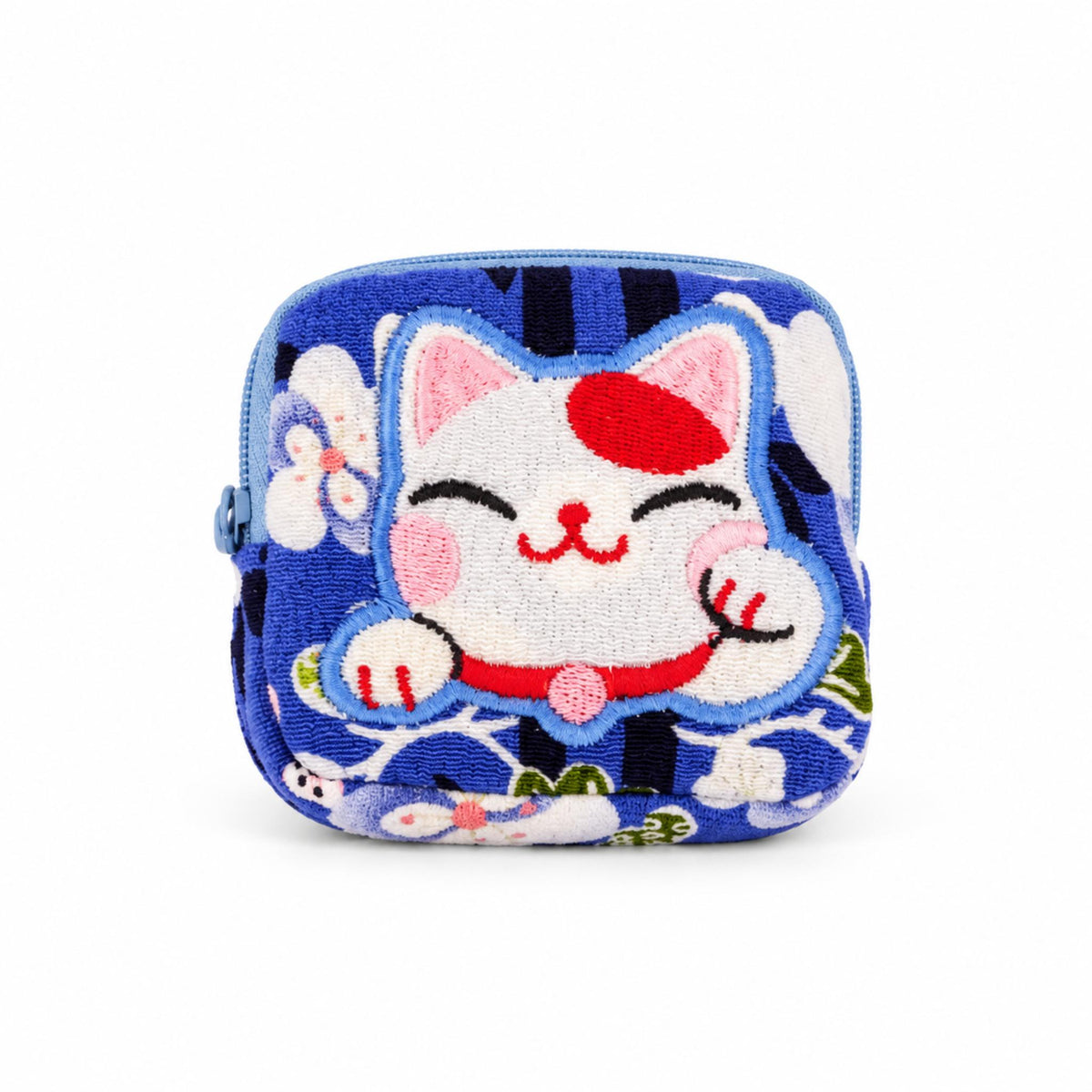 Pochette porte-monnaie Chirimen KAWAII ANIMAL japonaise 100% soie motif: Chat
