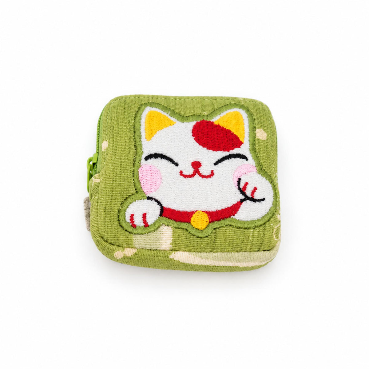Pochette porte-monnaie Chirimen KAWAII ANIMAL japonaise 100% soie motif: Chat