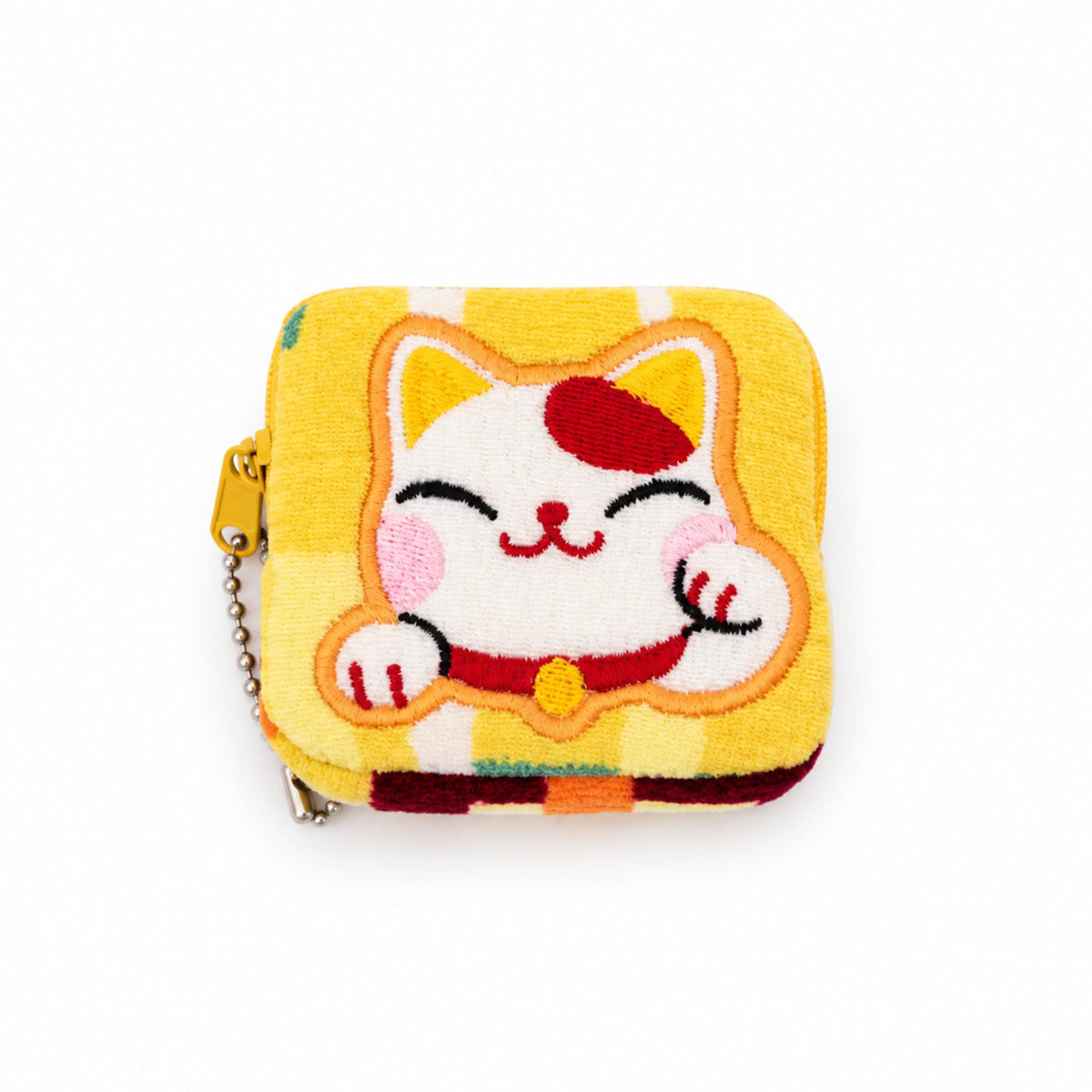 Pochette porte-monnaie Chirimen KAWAII ANIMAL japonaise 100% soie motif: Chat
