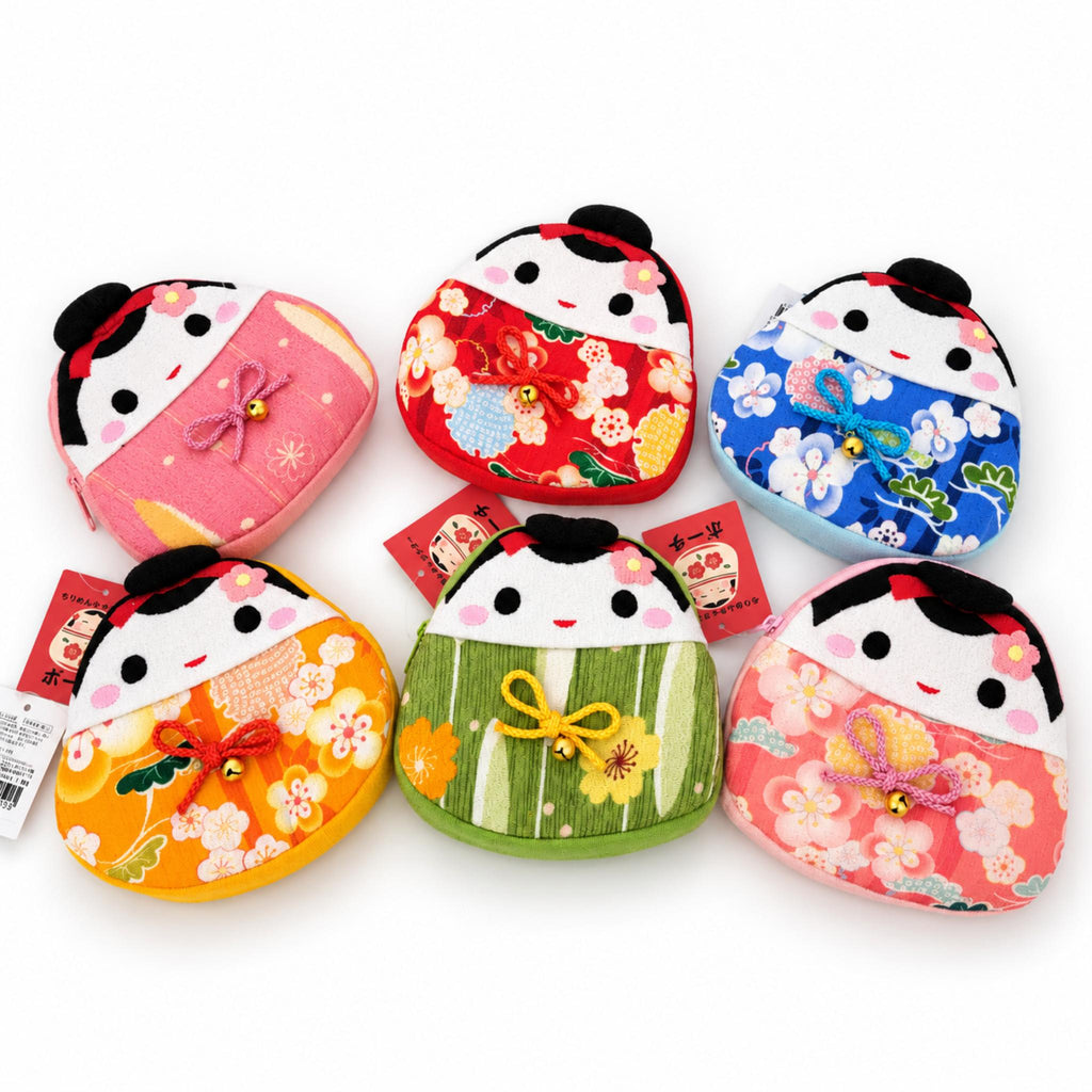 Pochette Chirimen KAWAII ANIMAL japonaise 100% soie motif: Maiko