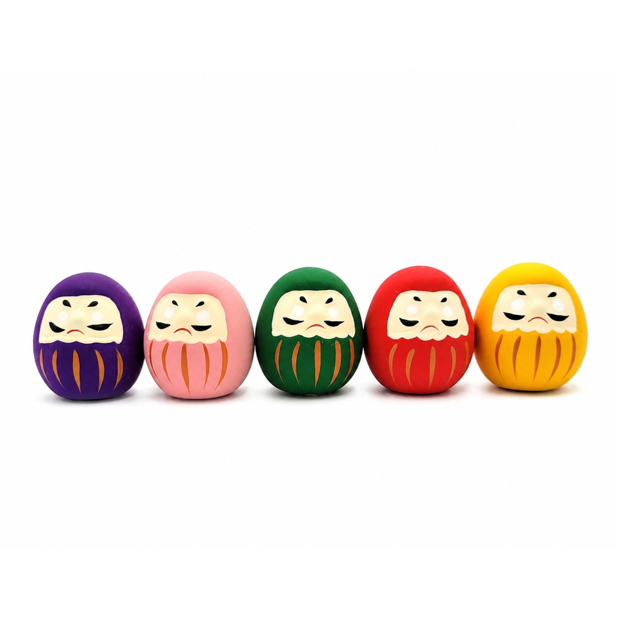 Figurine Porte Bonheur - Daruma -  4cm - Lot de 6