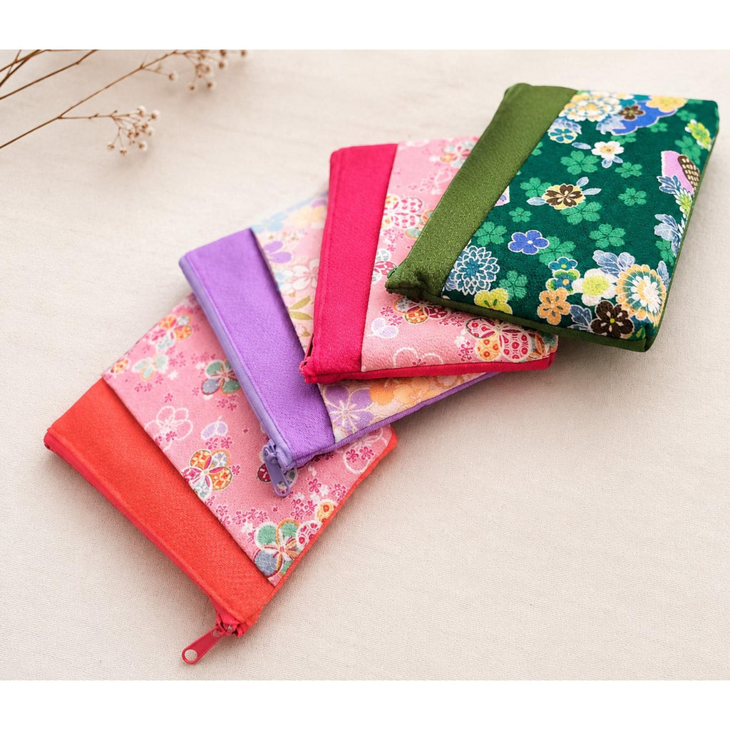 Pochette Chirmen (Tissue) japonaise 100% soie motif floral