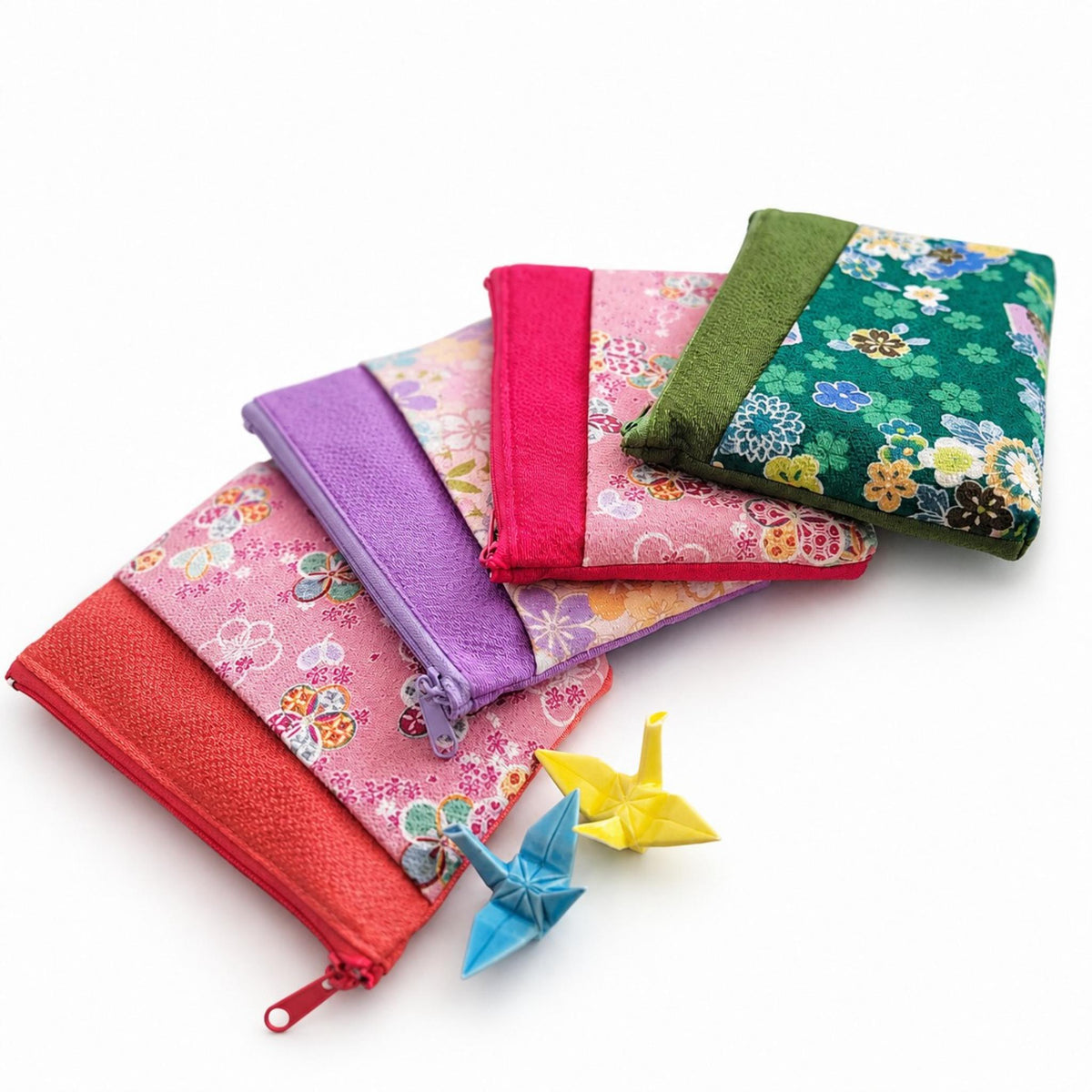 Pochette Chirmen (Tissue) japonaise 100% soie motif floral