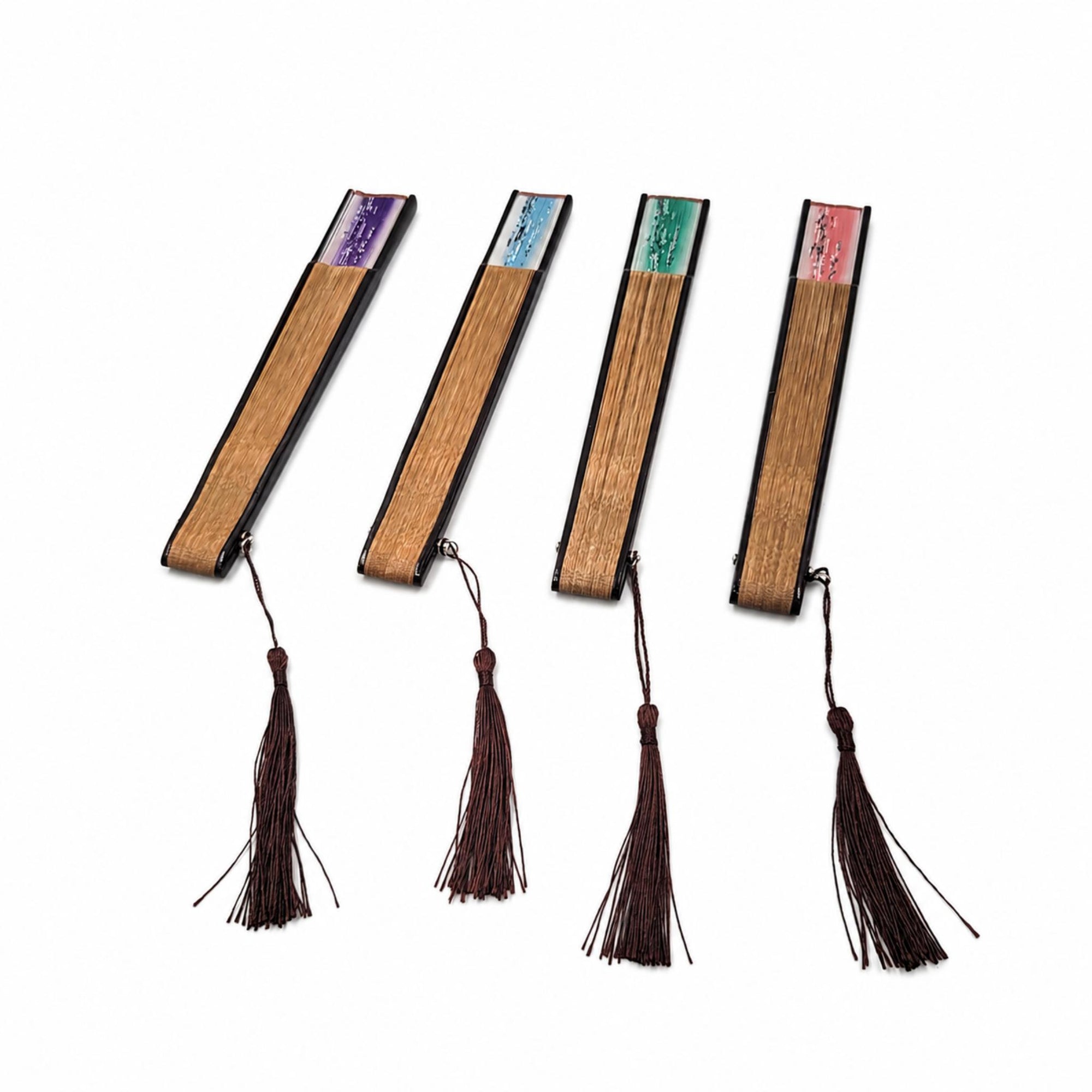 Eventails de luxe avec motifs sakura et papillon Lot de 3