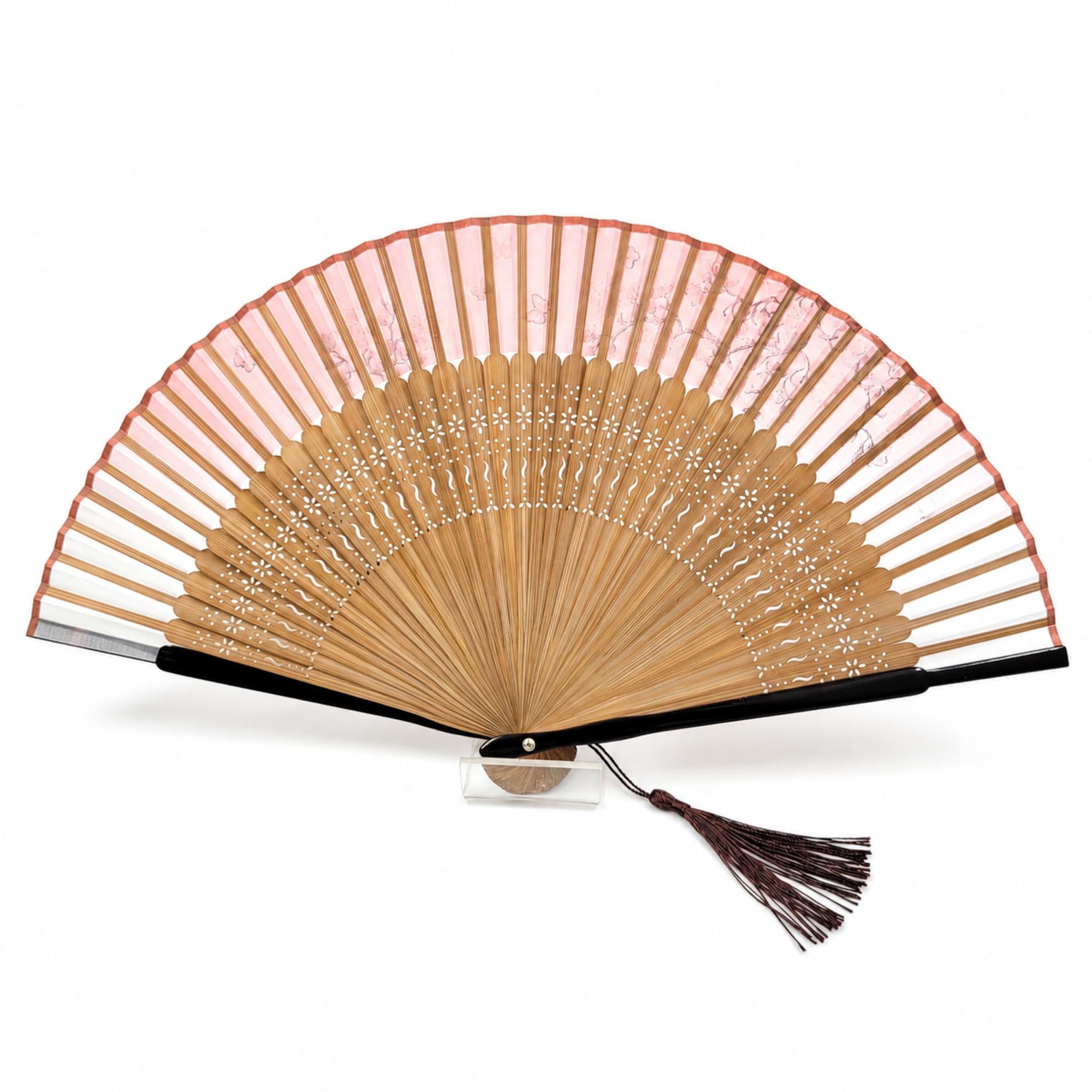 Eventails de luxe avec motifs sakura et papillon Lot de 3