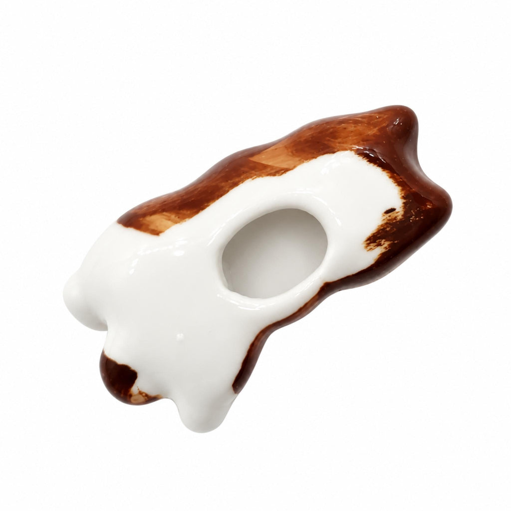 Repose-baguettes Shiba Inu couché en céramique - Lot de 10