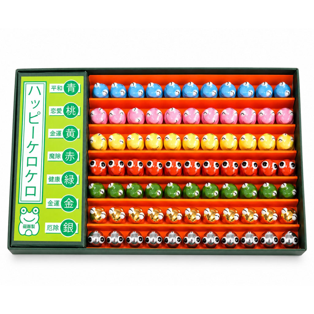 Lot de 70 petits porte-bonheur en céramique – Grenouilles