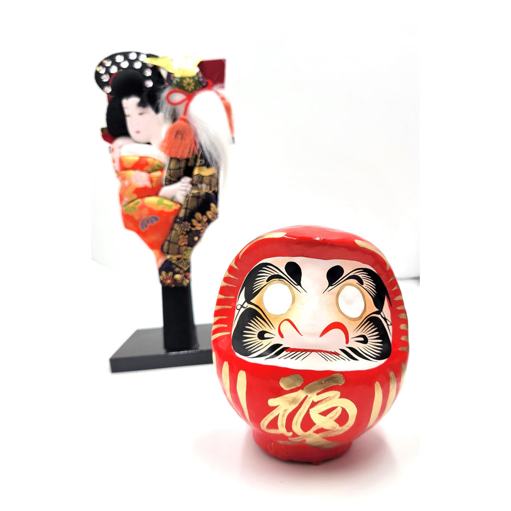 Figurine Daruma rouge porte bonheur L size