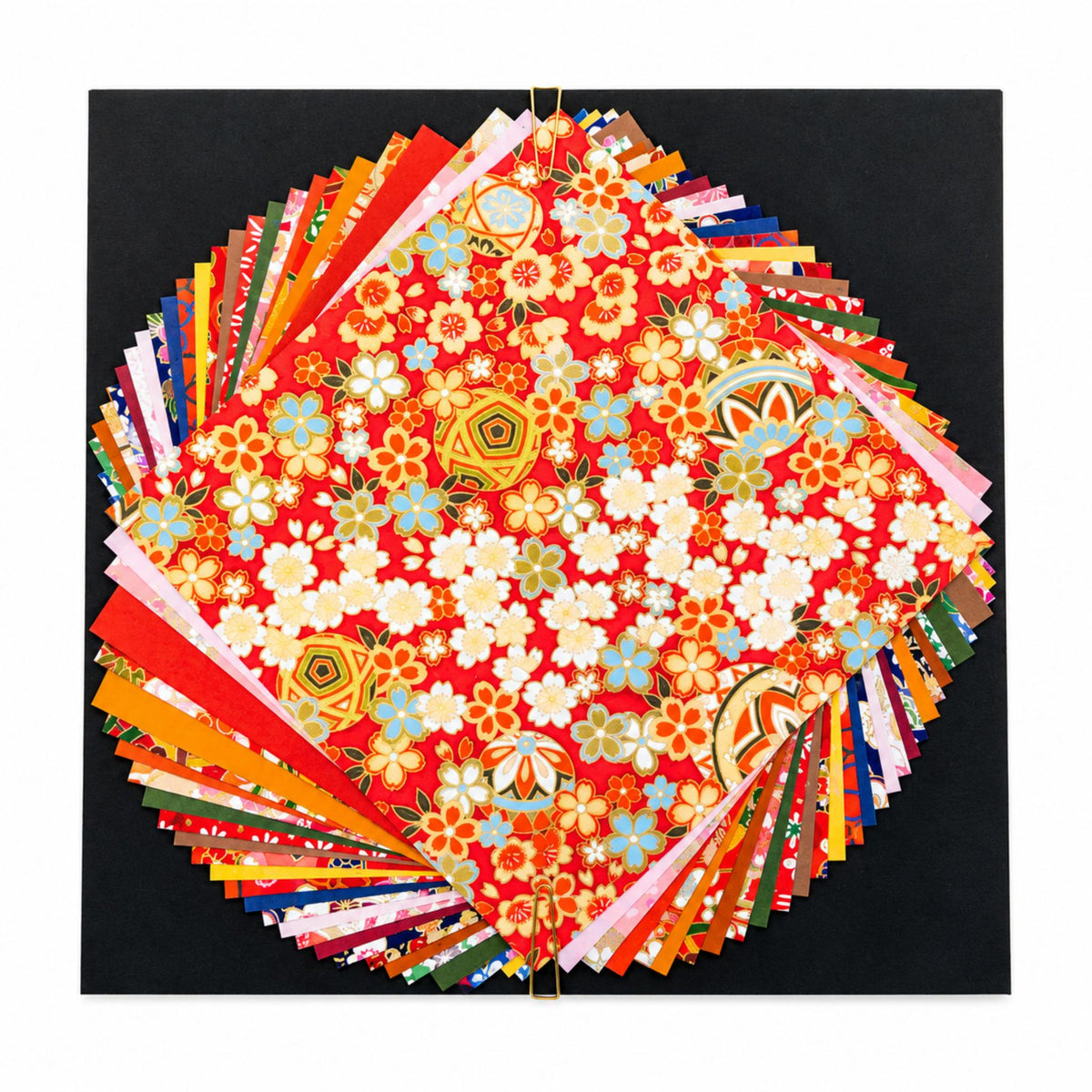 Lot bloc 40 feuilles de papier japonais de Kyoto pour pliage origami - LOT3
