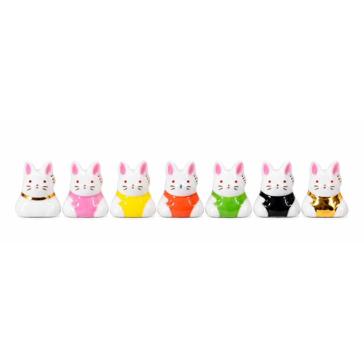 Lot de 70 petits porte-bonheur en céramique – Lapin