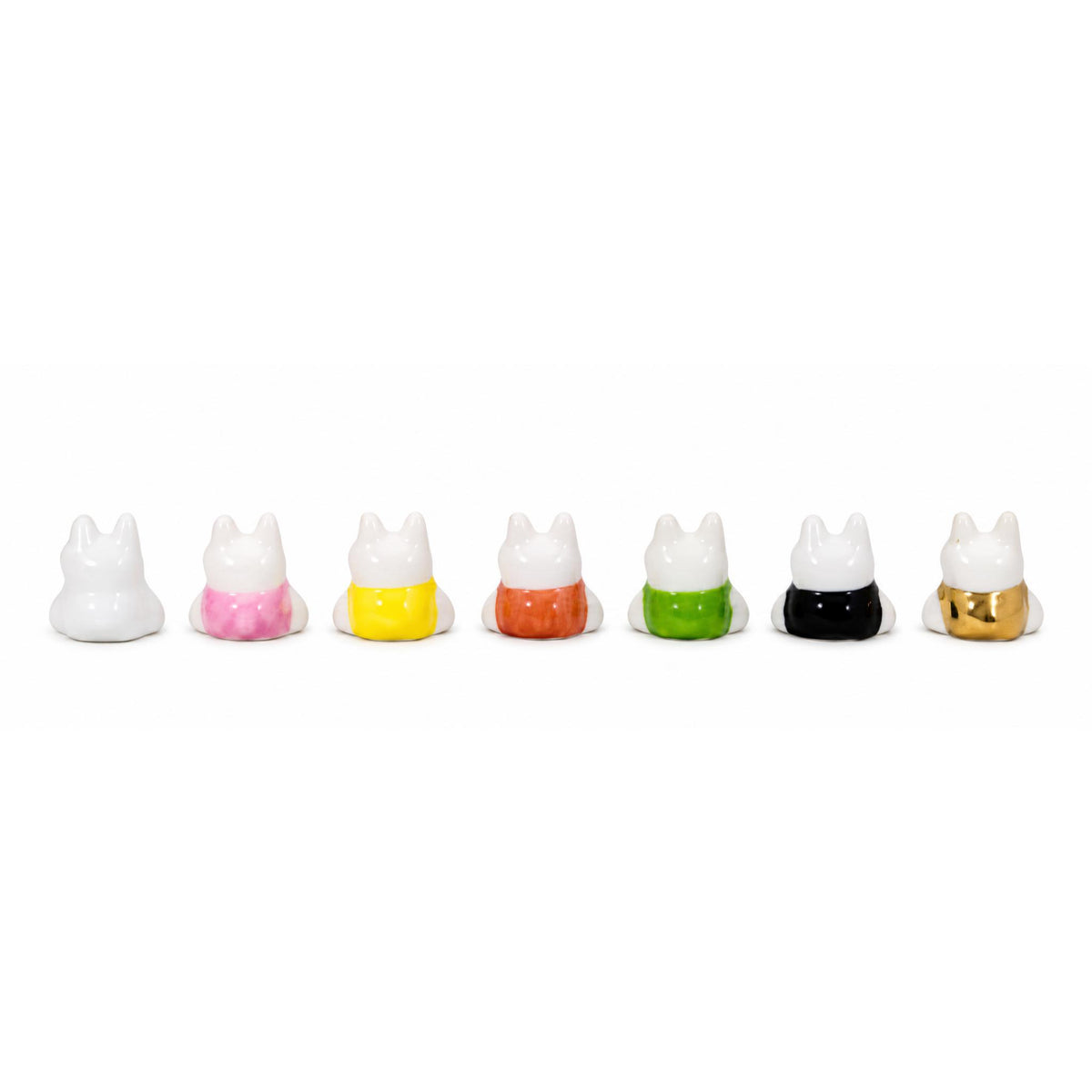 Lot de 70 petits porte-bonheur en céramique – Lapin