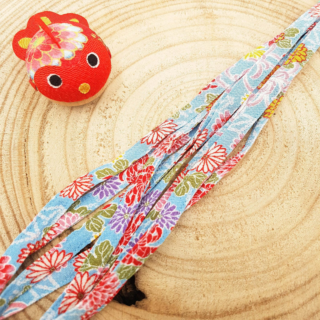 Kimono silk clips in Japanese shibori fabric