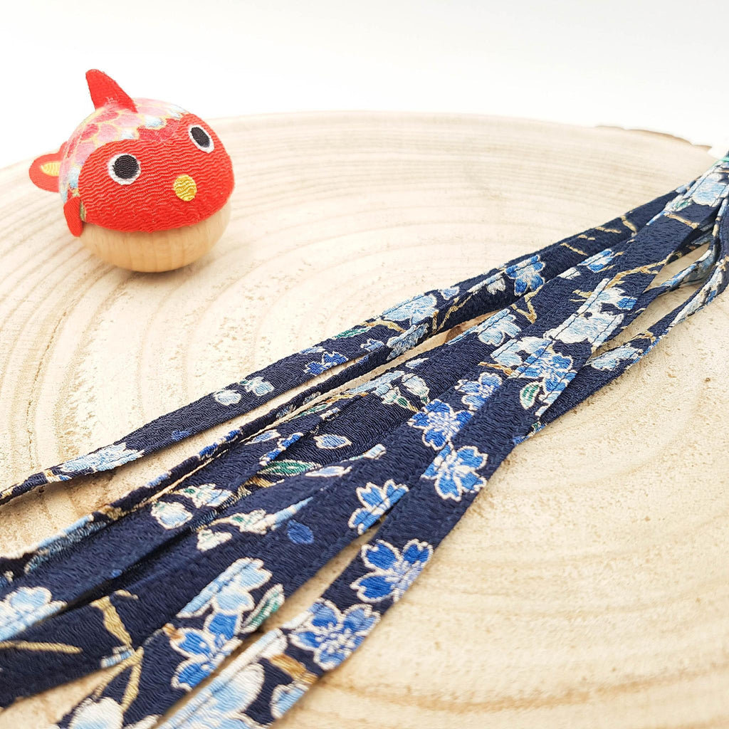 Kimono silk clips in Japanese shibori fabric