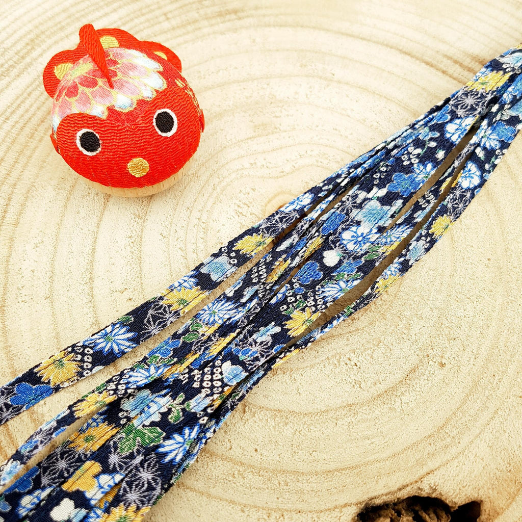 Kimono silk clips in Japanese shibori fabric