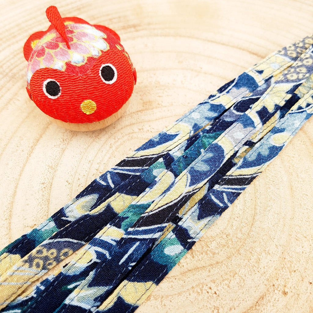 Kimono silk clips in Japanese shibori fabric