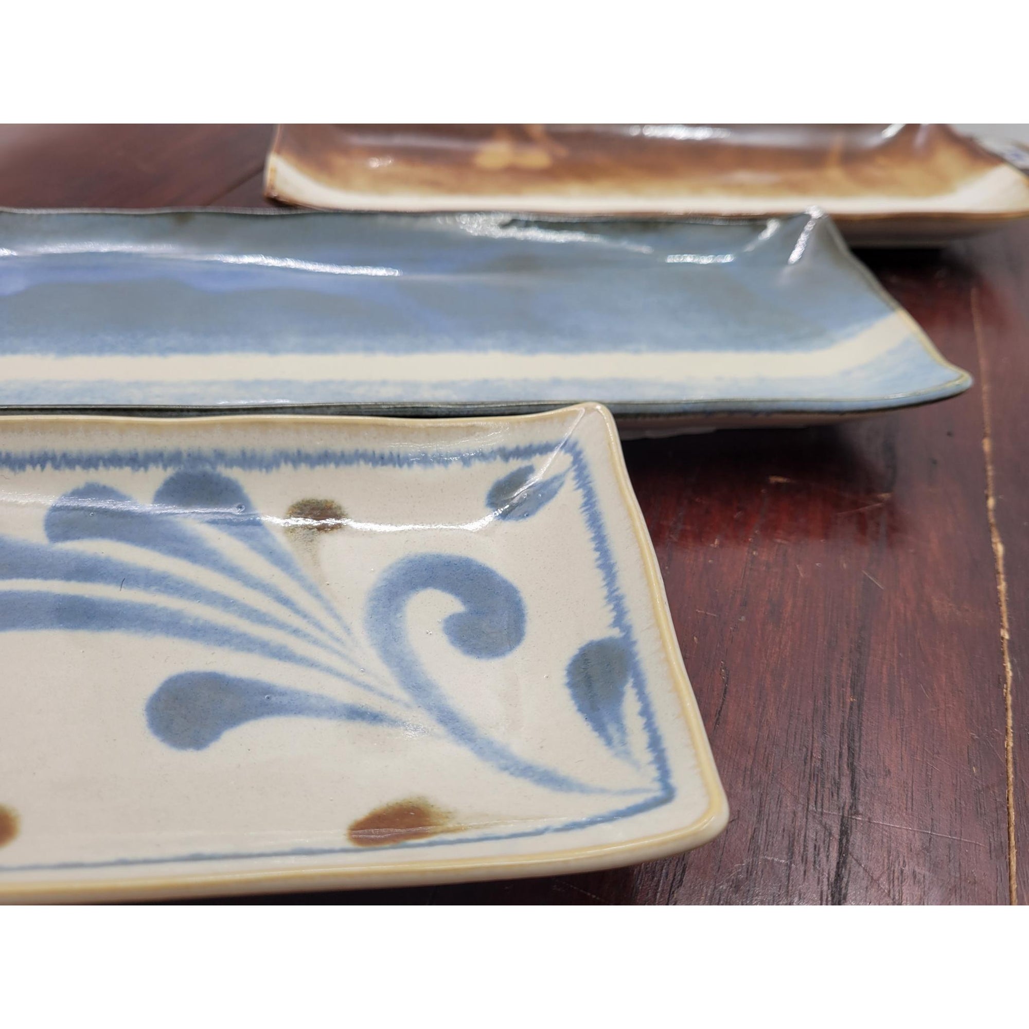 PLAT CARRE BRUSH - Lot de 3