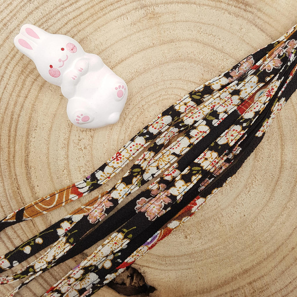 Kimono silk clips in Japanese shibori fabric