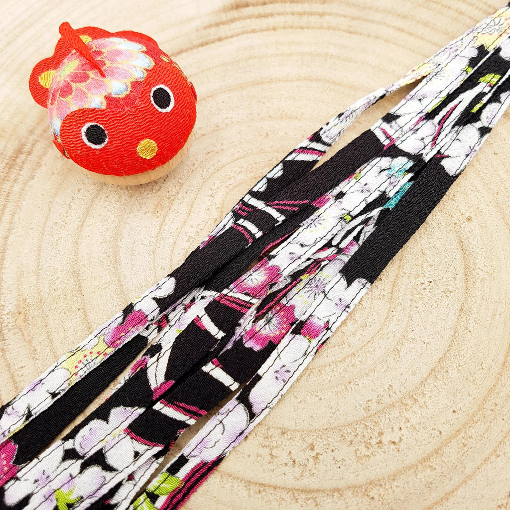 Kimono silk clips in Japanese shibori fabric