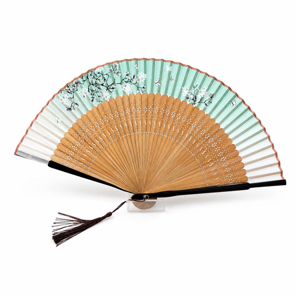 Eventails de luxe avec motifs sakura et papillon Lot de 3