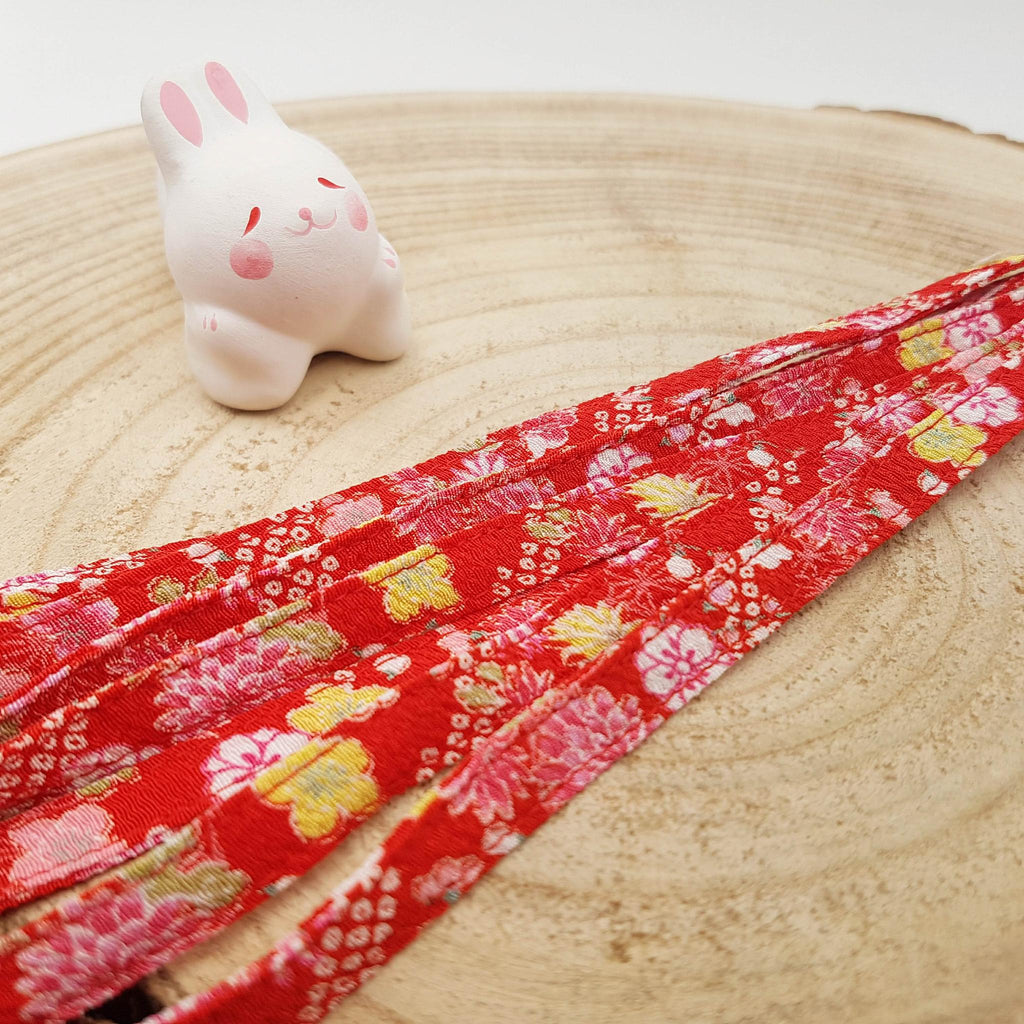 Kimono silk clips in Japanese shibori fabric